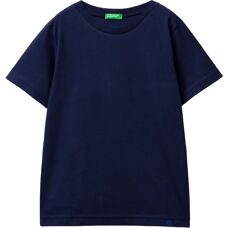 Benetton S Μπλούζα Από Οργανικό Βαμβακερό Μπλε Σκούρο - T-shirt