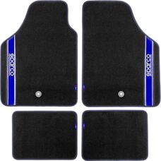 Set Tappetini Auto Sparco Strada 2012 B - Anteriore Nero/Azzurro