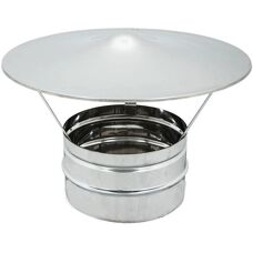 ZINCO GROUP Cappello per Caminetto in Acciaio Inox - 80mm - Resistente alle Intemperie