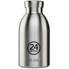 24Bottles Clima Rustfritt Stål Vannflaske - Sølv - 330ml
