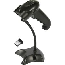 Ewent EW3431 - Leitor portátil de códigos de barras 1D/2D - Preto