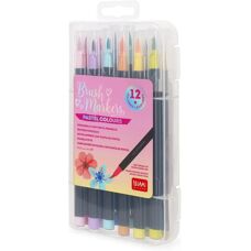 Legami Set of 12 Pastel Brush Markers - Markers