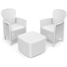 DMORA Set da Giardino - Effetto Rattan, Made in Italy