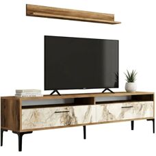 Dmora - Edasich - Nogal - 180x35x47 cm - Mueble de pared