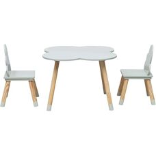 Muebles Rebecca Mesita y 2 Sillas para Niños - Pino Verde