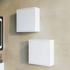 Kiamami Valentina - Pensile bagno sospeso 39cm Bianco opaco Reversibile