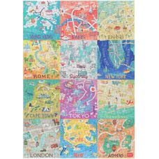 Rompecabezas Vintage Legami 1000 Piezas Ciudades del Mundo