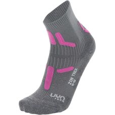 Uyn Trekking 2IN Socks - Szary średni - Różowy - Skarpetki