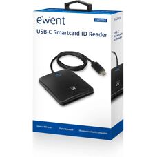 Lector de Cartões Inteligentes Ewent EW1055 - USB-C - Preto