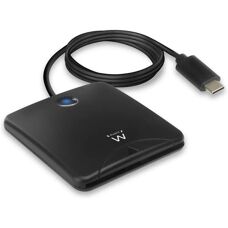 Lecteur de Cartes à Puce Ewent EW1055 - USB-C - Noir