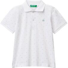 Benetton Mikro Mönstrad Bomulls-Piqué Polo - Barn