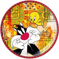 Assiette Looney Tunes D19cm Titi & Grosminet - Assiette - Publicité