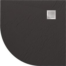 IDRALITE Vasca doccia - 90x90cm effetto pietra antracite
