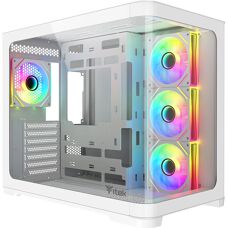 Itek Dark Cave Curved Vit PC-chassi med ARGB-fläktar