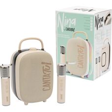 Canta Tu Microfono Bluetooth Portatile - 20 W - Beige - Altoparlante portatile/party