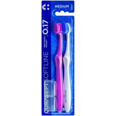 Brosse à dents Curasept Softline 0.17 Medium - Pack de 2