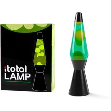 Total Juggling Lava Lamp - Vihreä neste, Keltainen vaha, 36cm