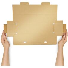 KaiserKraft Braune Weinflaschenkarton - Für 2 Flaschen - 10/50/100 Stk