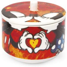 Egan Mickey Mouse Röd Porslinsockerbägare - Sugar Bowl