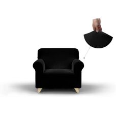 Housse de canapé élastique Datex - 100x110 cm, Noir