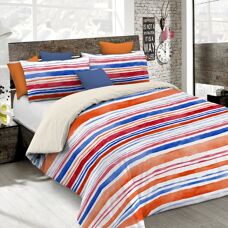 Italiaans beddengoed - Microfibre Strepen, 1,5 Persoons