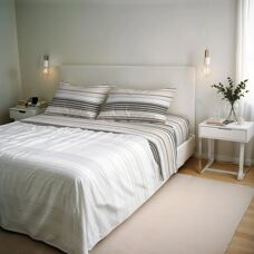 Datex Bed Linen Set - Double Brown Stripes - Bed linen set