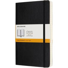 Moleskine couverture souple lignée 400 pages noire