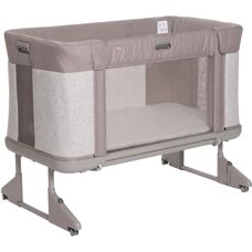 Cuna Chicco Next2me Forever Almendra - 3 en 1, Ajustable, Ventilada