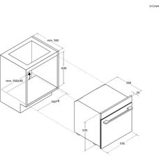 Candy CA6 N3B1HTX - Nero, Acciaio inox - Forno