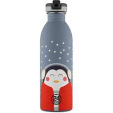 24Bottles Happy Penguin Bouteille d'eau en acier inoxydable 500 ml Enfant - Publicité