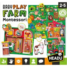 Headu MU23608 Brettspiel - Bauernhof Montessori Lernspiel