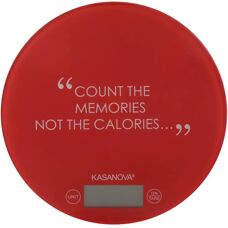Kasanova Báscula de Cocina Digital Roja - Báscula de Cocina