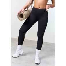 FAMME Mid Waist Softy Leggings - Zwart - Leggings