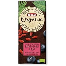Torras Zartbitterschokolade mit Gojibären und Açaí 100 g