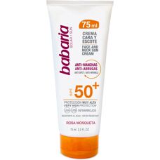 Babaria SPF50+ Sonnencreme gegen dunkle Flecken und Falten