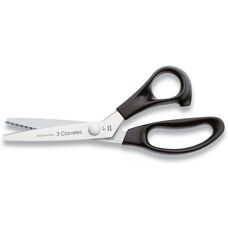 3 Claveles Model 125 - Zigzag Fabric Scissors - Black