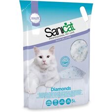 Sanicat Diamonds - Arena de gel de sílice para gatos - 5L