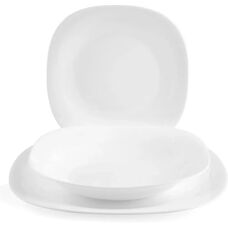 Set di Piatti Bormioli Rocco Parma - 18 pezzi, Bianco, Vetro Opale