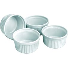 Ibili Set 4 Ceramic Ramekins - 9cm - Oven & Microwave Safe