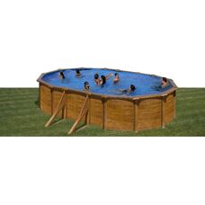 Piscina oval GRE KITPROV503W - Estrutura de aço, PVC resistente a UV, Montagem fácil