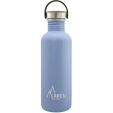 Laken Basic Steel Bambú Fles - 1L Roestvrij Staal Blauw