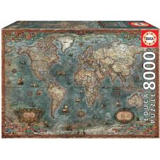 Educa 18017 Puzzle - Weltkarte - 8000 Stück - Puzzle