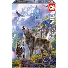Puzzle Educa Borras Loups dans les Rochers - 500 Pièces - Publicité