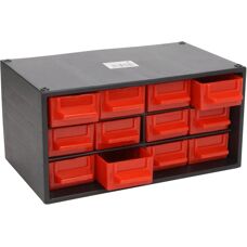 Armoire de rangement en polypropylène 12 tiroirs - 14x28x16.7 cm - Publicité