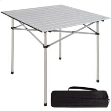 Mesa de camping de aluminio Aktive - Plegable 70cm Cuadrada