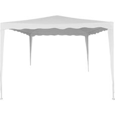 Aktive White Steel Plastic Garden Gazebo - Garden Accessory