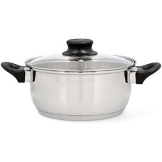 Rostfritt stål 24cm kastrull Habitat Quid med glaslock