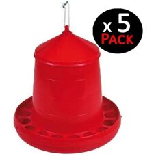 Suinga Tramoggia Rossa 8 Kg per Polli - Confezione da 5