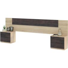 Conjunto de Dormitorio DUEHOME con Cabecero y Mesitas - Estilo Nórdico Moderno