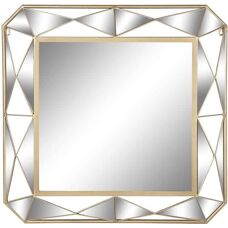 DKD Home Decor Wandspiegel Gouden Metaal - Wandspiegel